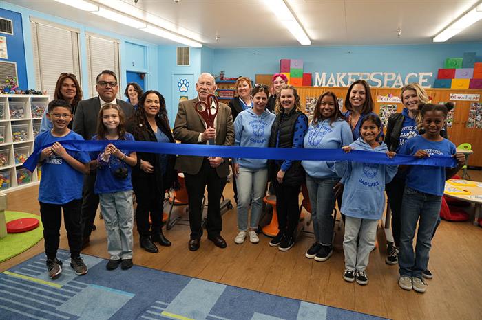 Ribbon cutting of Justice Street Academy's makerspace