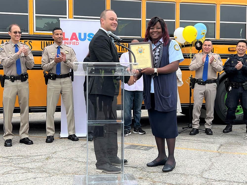 Los Angeles Unified Bus Driver Named CHP School Bus Driver of the Year