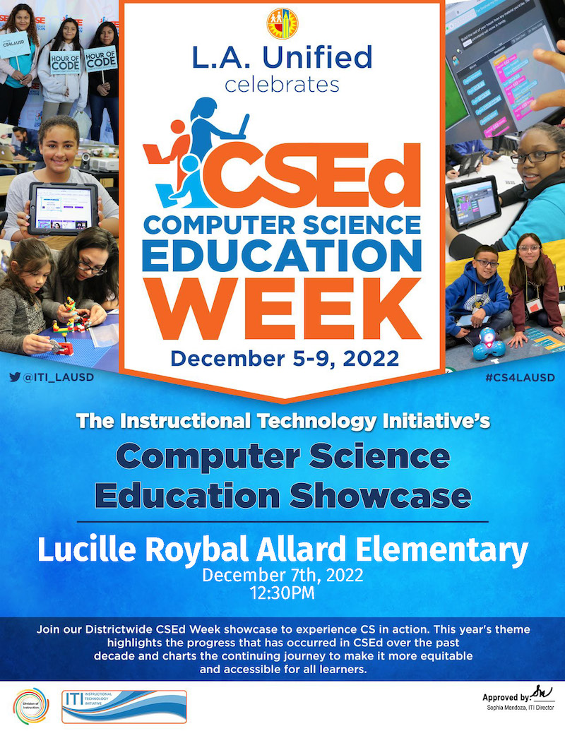 CSEd Week2022 Main School Showcase Flyer