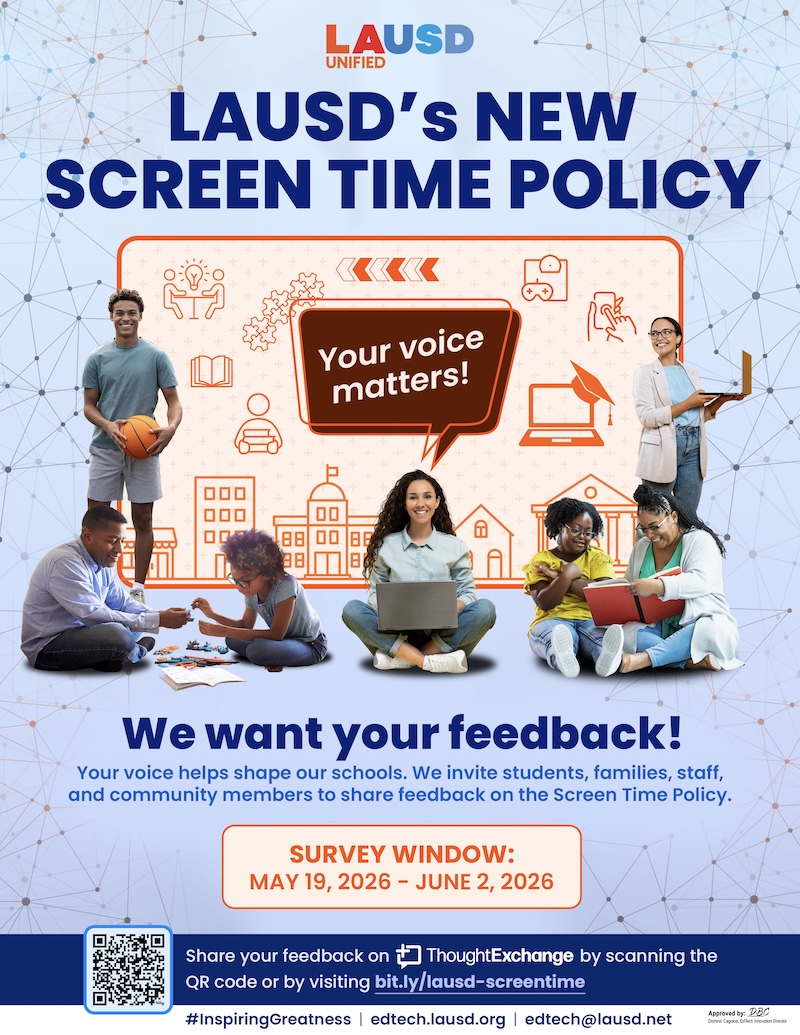 LAUSD Screen Time Policy Flyer - English