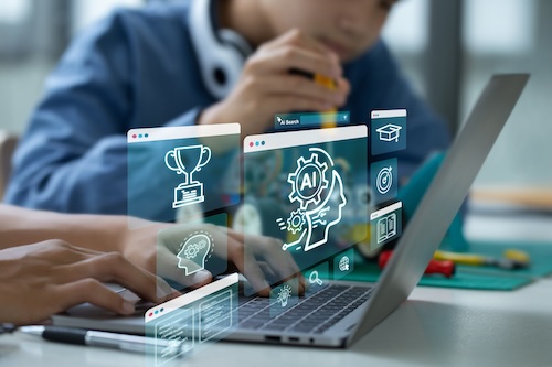 Digital Tools are projected on Laptop