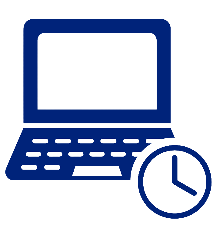 Icon of Device with Time clock 