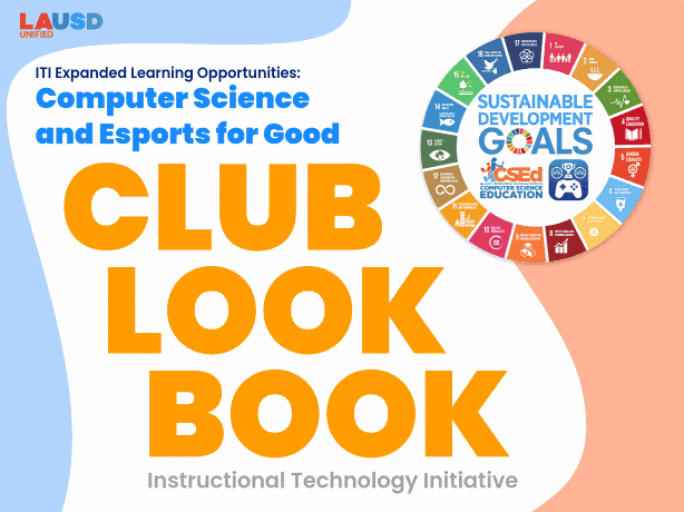 Photos of Students participating in ELOP CS and Esports for Good Clubs