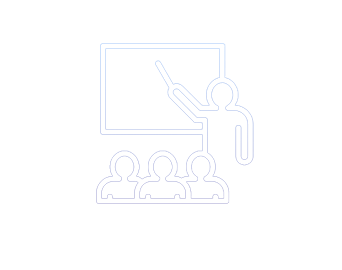 Instructor and students icon