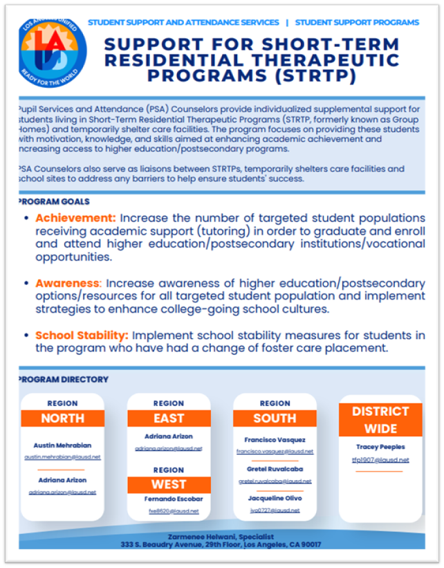 Support for Short-Term Residential Therapeutic Programs (STRTP ...